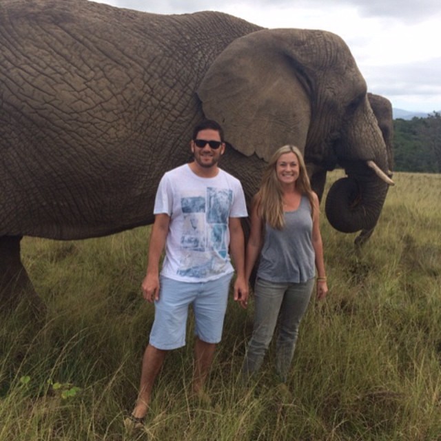 Jeremy and his wife in South Africa